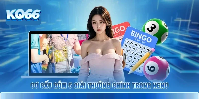 Cơ cấu gồm 5 giải thưởng chính trong Keno